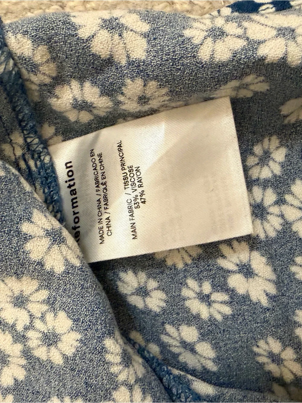 Reformation Medium Blue Flower Mini Skirt - Picture 3 of 10